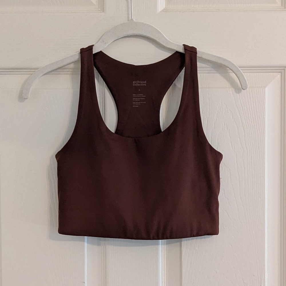 Girlfriend Collective Paloma Brown Racerback Bra S